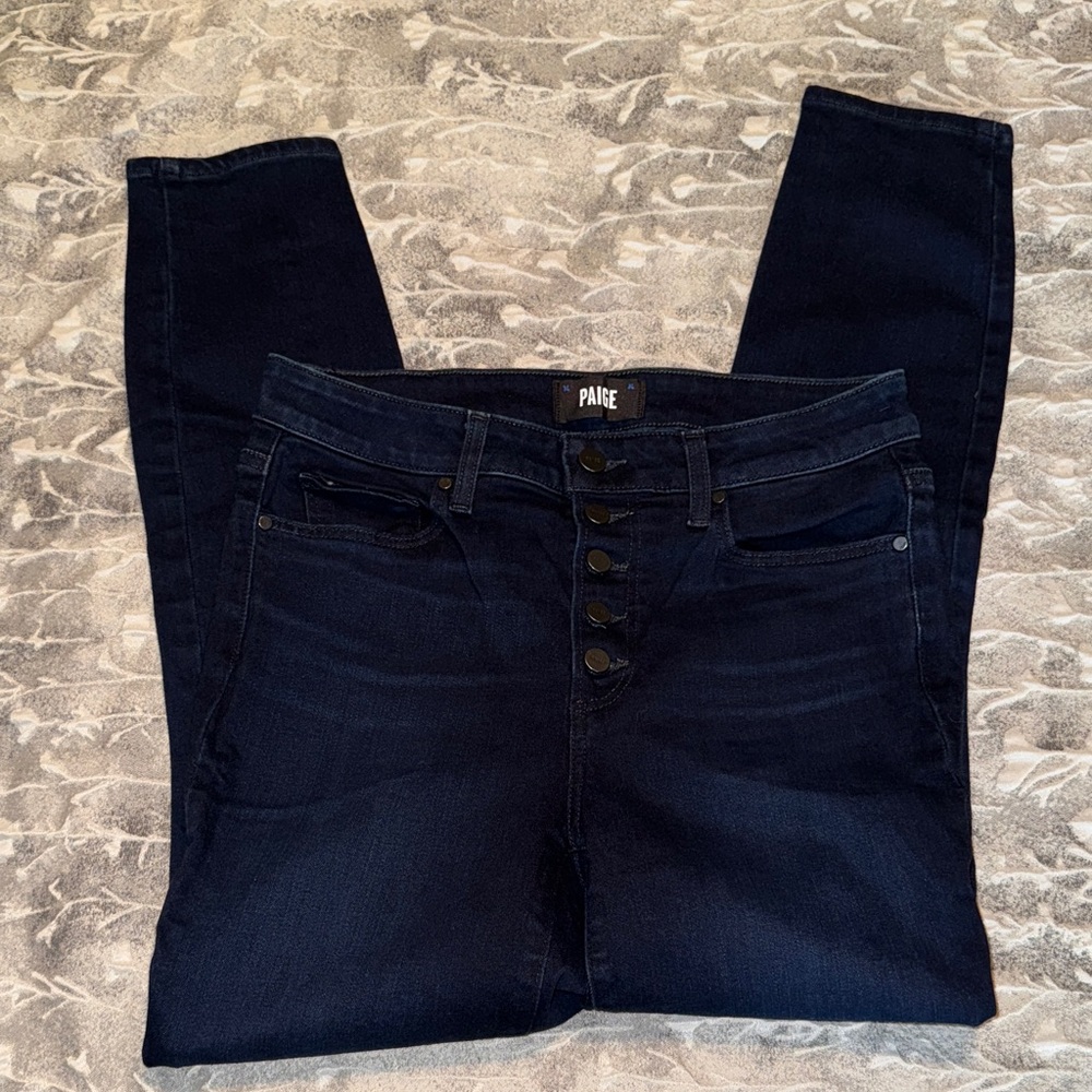 PAIGE Women's Midnight Blue High Rise Jeans